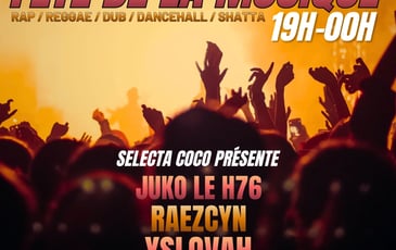 Concert Reggae Dancehall, rap et pop urbaine