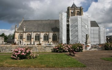 Exposition de photographies artistiques réalisées pendant les travaux de restauration