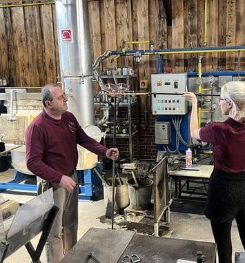 Démonstration des souffleurs de verre