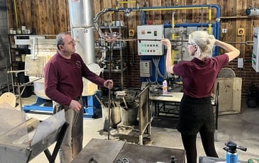 Démonstration des souffleurs de verre