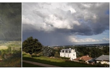 Conférence à deux voix : conversation visuelle sous la pluie