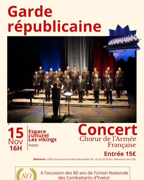 Concert du Chœur de l’Armée Française – Garde Républicaine